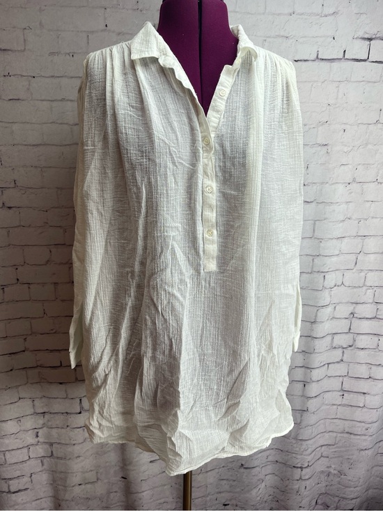 J. Crew Other - J Crew side Xl Henley beach tunic made of lightweight cotton gauze white
